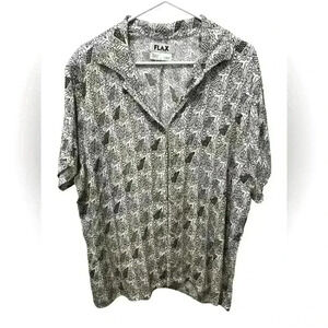 Flax Black and White Patterned Top